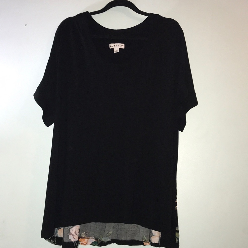 Mixed Media Short Sleeve Top